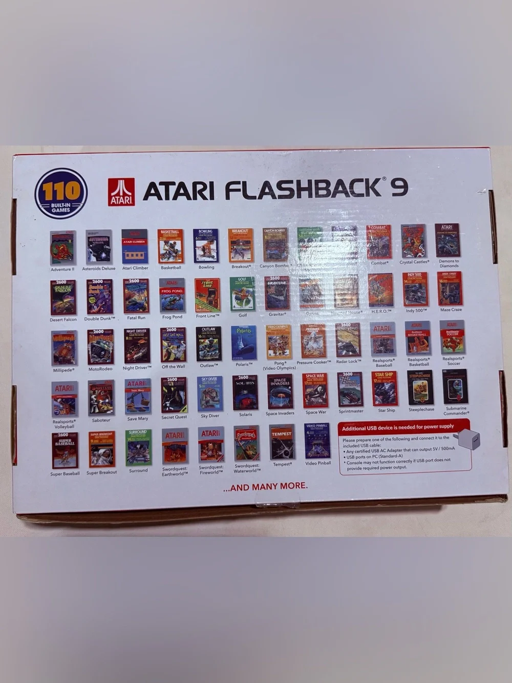 Atari Flashback 9 Classic Console - 110 Built-In Games #Frogger #Space #Invaders